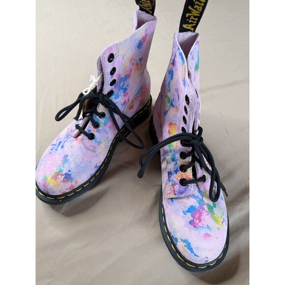 Dr. Martens Shoes - Dr. Martens 1460 Pascal Pink Floral 8-Eye Boots Women's Size 6 NWT